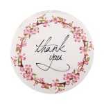 Öntapadós matrica  "Thank you" - rózsaszín