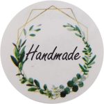 Öntapadós matrica  "Handmade" - zöld