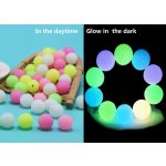 sötétben világító szilikon gyöngy kék