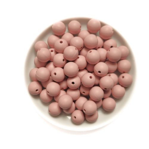 Szilikon gyöngy 9mm-világosmályva