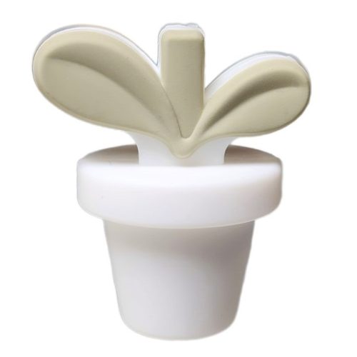 Virágcserép gyöngy 3D-fehér