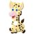 Szilikon rágóka-Zsiráf 3-krémsárga
