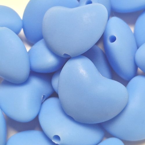 Szívecske gyöngy-China blue