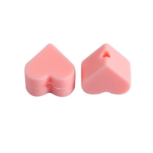 Szív gyöngy-15mm-candy pink