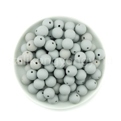 Szilikon gyöngy 12mm-szürke