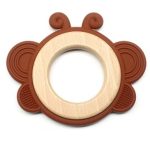 Szilikon-fa rágóka-Pillangó-kávé