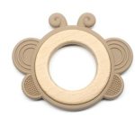 Szilikon-fa rágóka-Pillangó-világosbarna