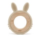 Szilikon-fa rágóka-Nyuszi-bézs