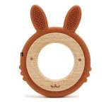 Szilikon-fa rágóka-Nyuszi-barna