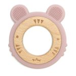 Szilikon-fa rágóka-Tigris-rózsabarna