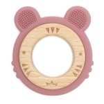 Szilikon-fa rágóka-Tigris-sötétpink