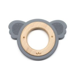 Szilikon-fa rágóka-Koala-sötétszürke