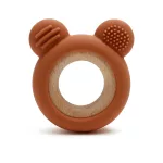 Szilikon-fa rágóka-Maci 2-barna