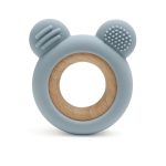 Szilikon-fa rágóka-Maci 2-dusty blue