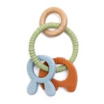 4db-os szilikon-fa rágóka-Nyuszi-lint