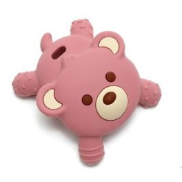 szilikon 3d maci sotetpink