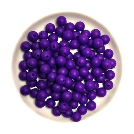 Szilikon gyöngy 9mm-ibolya lila