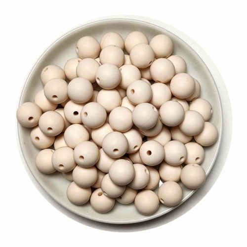 Szilikon gyöngy 9mm-krémfehér