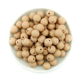 Szilikon gyöngy 9mm-karamell