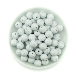 Szilikon gyöngy 12mm-fehér gránit