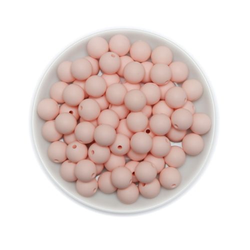Szilikon gyöngy 9mm-világosbarack