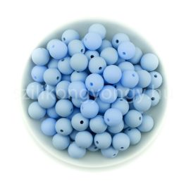Szilikon gyöngy 12mm-pasztellkék