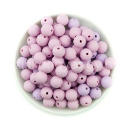 Szilikon gyöngy 15mm-pasztell lila