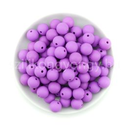 Szilikon gyöngy 15mm-lila