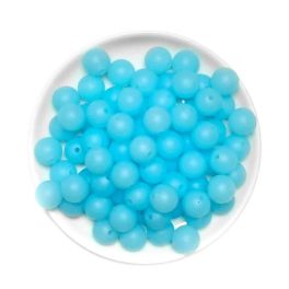 Szilikon gyöngy 15mm-vízkék