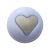 Szilikon gyöngy-szív-pasztellkék