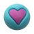Szilikon gyöngy-szív-türkizkék