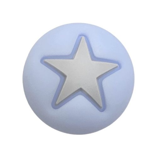 Szilikon gyöngy-csillag-pasztellkék