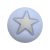 Szilikon gyöngy-csillag-pasztellkék