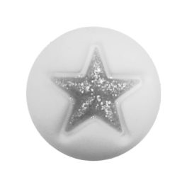 Szilikon gyöngy-csillag-fehér