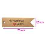 Kartoncímke- "Handmade"