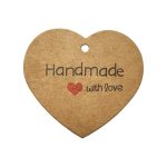 Kartoncímke-Szív  "Handmade"