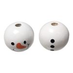  Fa gyöngy szett- Hóember 19mm