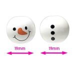  Fa gyöngy szett- Hóember 19mm