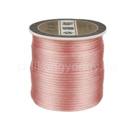 Szatén zsinór tekercs 1.5mm-80m-pasztell rózsaszín