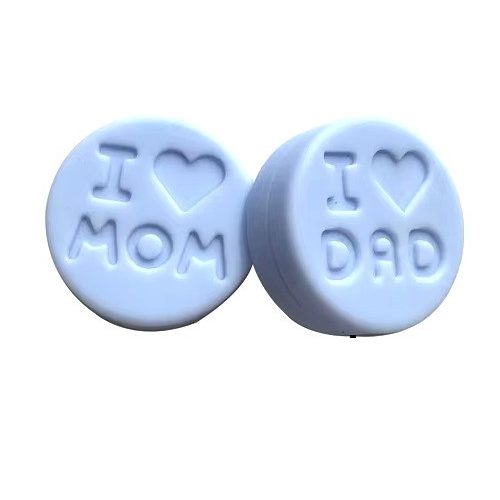 I love mom/dad gyöngy-paszellkék