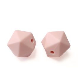 Icosahedron 14mm-pasztell rózsaszín