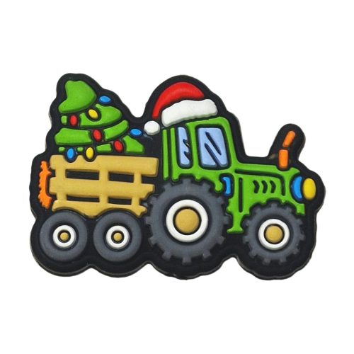 Traktor karácsonyfával gyöngy