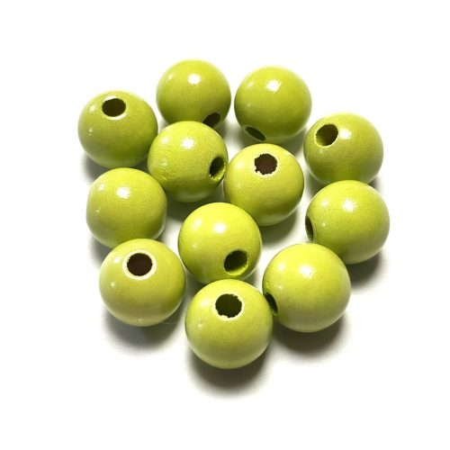  Fa gyöngy 12mm-lemon