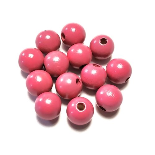  Fa gyöngy 12mm-pink