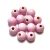  Fa gyöngy 12mm-pasztell rózsaszín