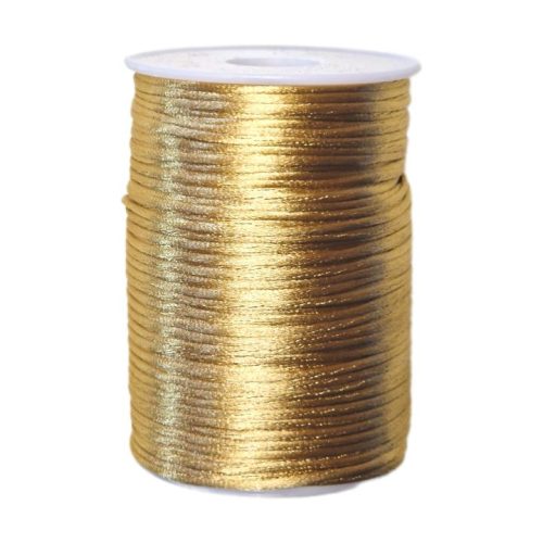 Szatén zsinór 2mm -arany