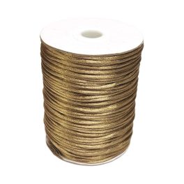 Szatén zsinór 2mm-világosbarna
